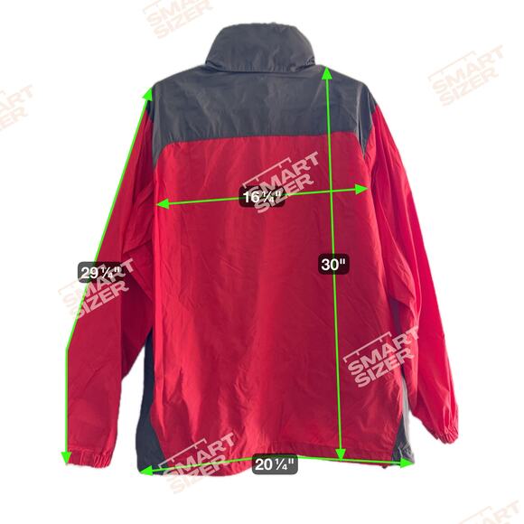 Columbia Red Glennaker Lake Rain Full Zip-Up Hooded Jacket Coat Men's Size Large - Picture 6 of 6